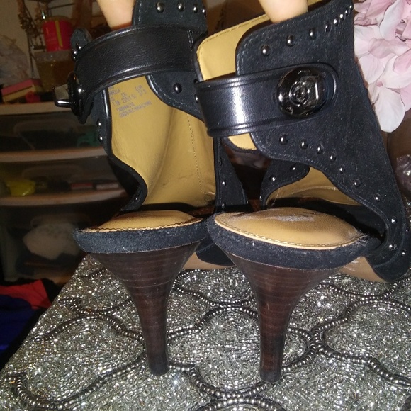 SALE Coach women's Mabella suede open toe sandals - Picture 5 of 6